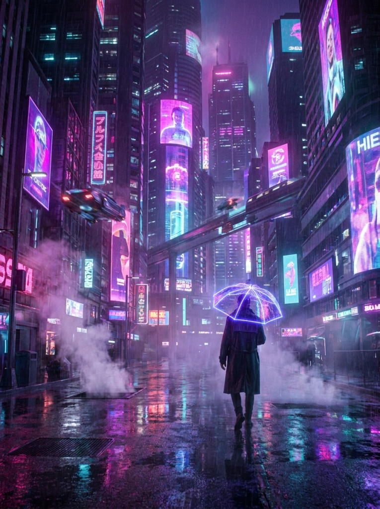 AI cyberpunk grad